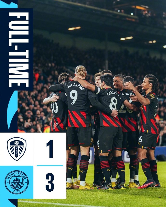 哈兰德英超最快20球纪录诞生 曼城3-1利兹联