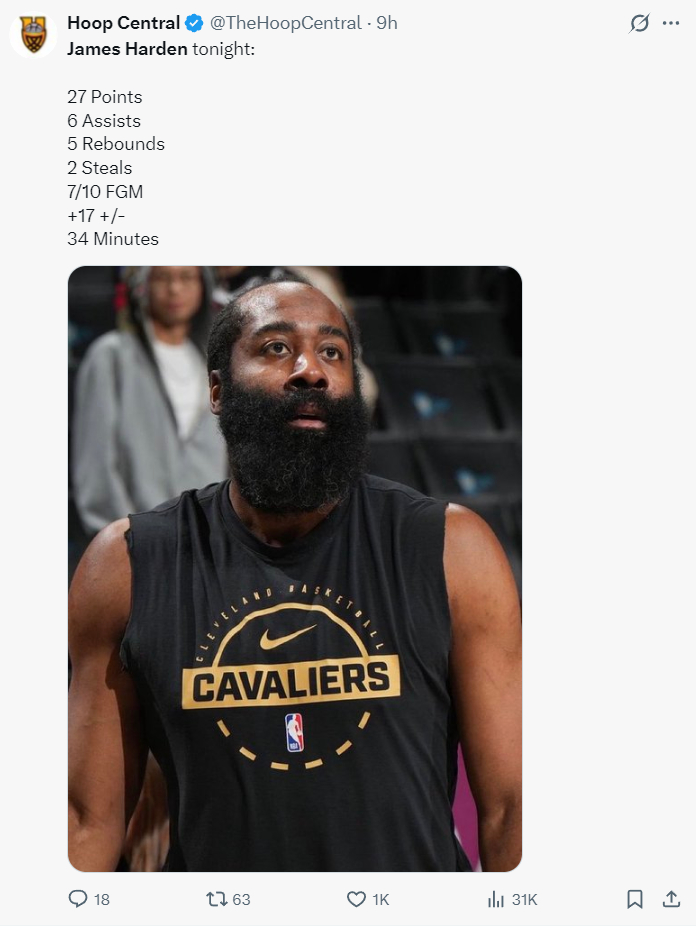 哈登带伤高效输出 骑士逆转雄鹿险胜