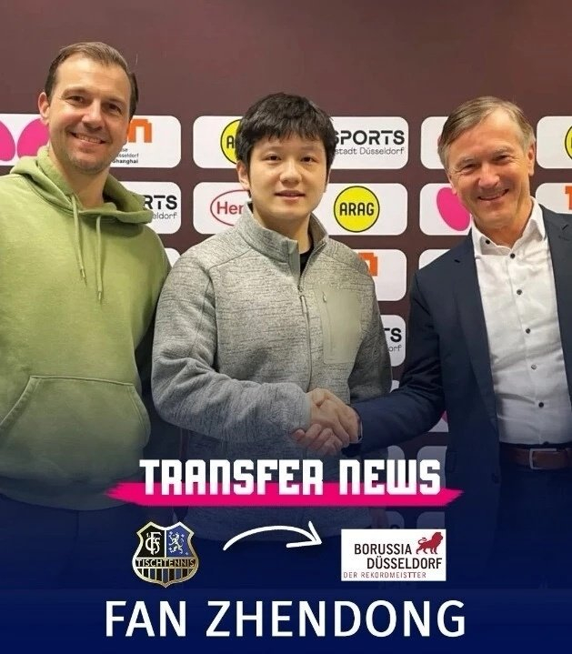 樊振东加盟杜塞尔多夫 波尔称其将重塑德甲乒坛